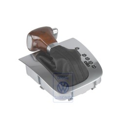 Original VW Gear Shift Cover Black/Walnut/Aluminium - 1K2713203AKWHC