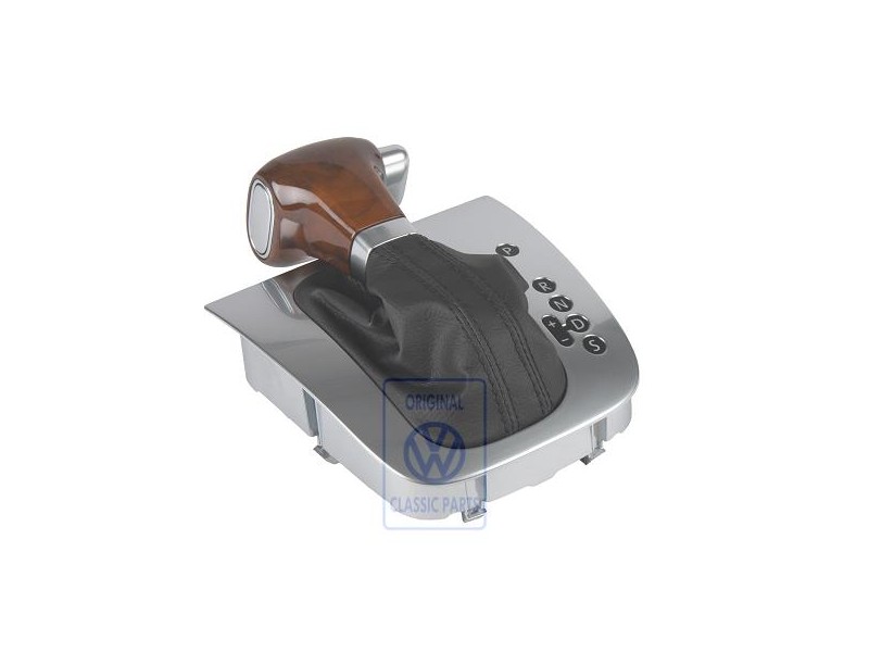 Original VW Gear Shift Cover Black/Walnut/Aluminium - 1K2713203AKWHC