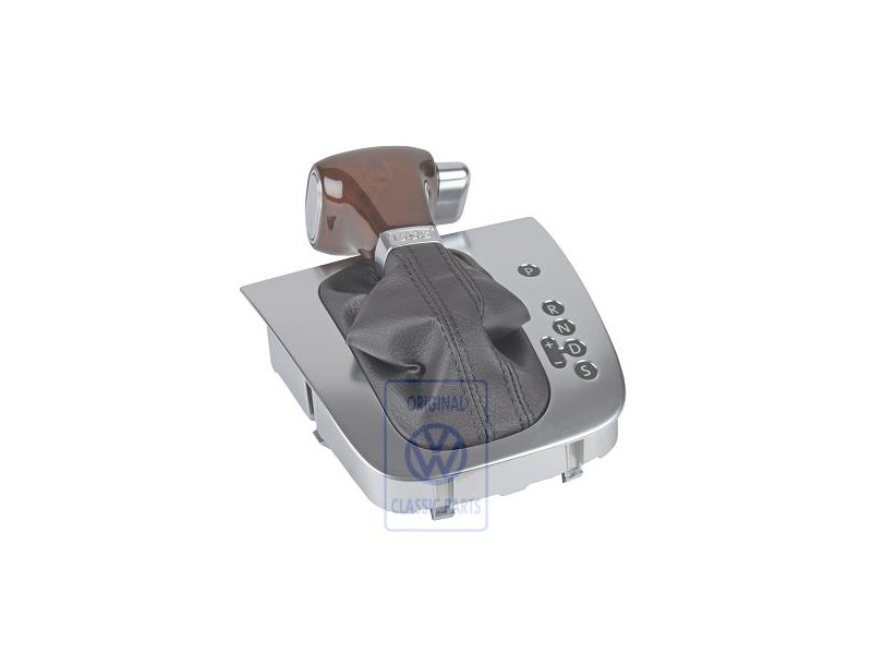 Original VW Gear Shift Cover Black/Walnut/Aluminium - 1K2713203ALWHC