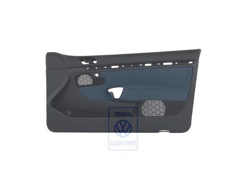 Original VW Door Panel Trim (Cloth) Anthracite/Universe Blue - 1K3867012AMRDK