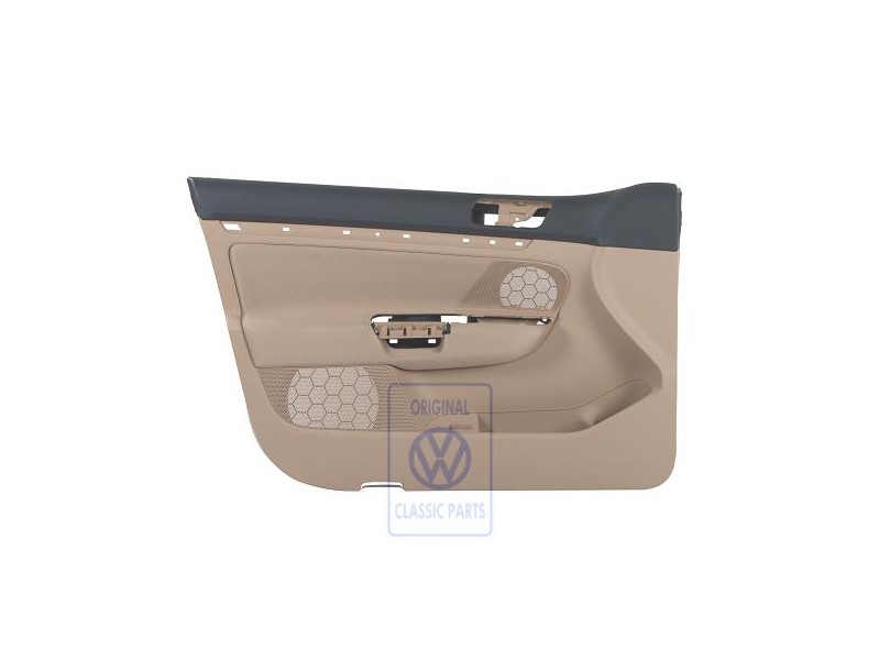 Original VW Door Panel Trim (Cloth) Anthracite/Pure Beige - 1K4867011DBRDH