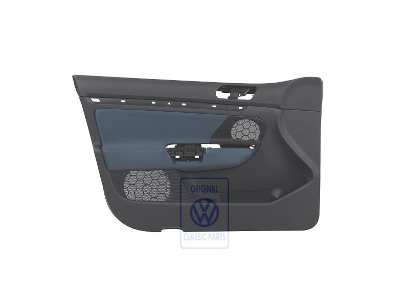 Original VW Door Panel Trim (Cloth) Anthracite/Universe Blue - 1K4867011DBRDK