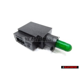 Original VW Bulb Carrier With Bulb Green - 357919243A K25