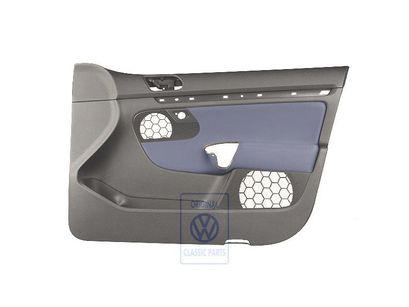 Original VW Door Panel Trim (Cloth) Anthracite/Universe Blue - 1K4867012DBRDK