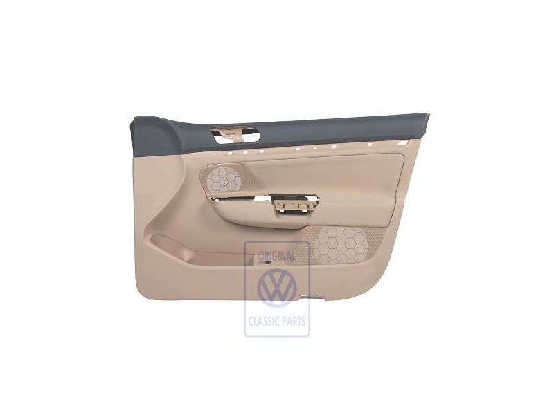 Original VW Door Panel Trim (Cloth) Anthracite/Pure Beige - 1K4867012DCRDH