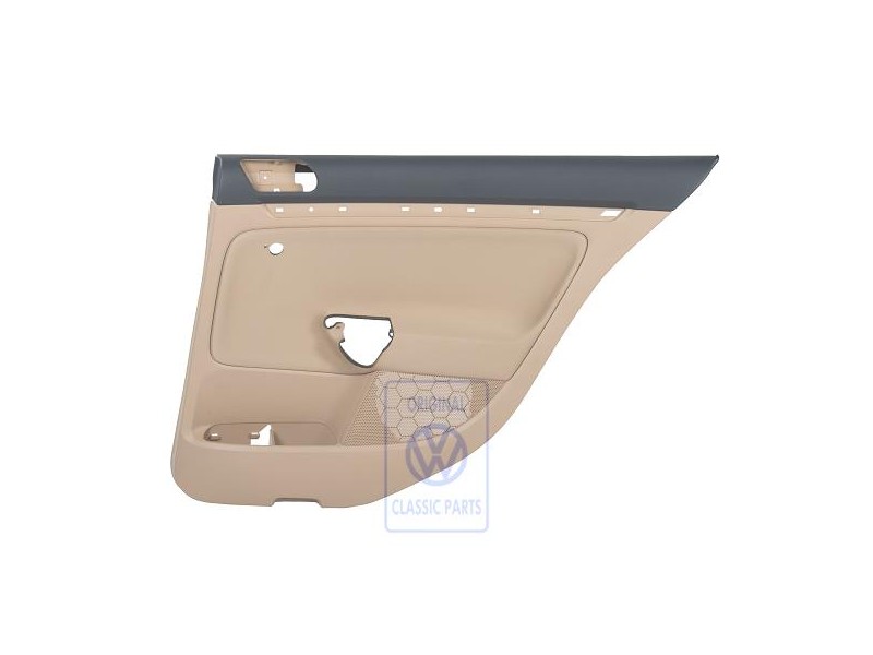 Original VW Door Panel Trim (Cloth) Anthracite/Pure Beige - 1K6867212GSRDH