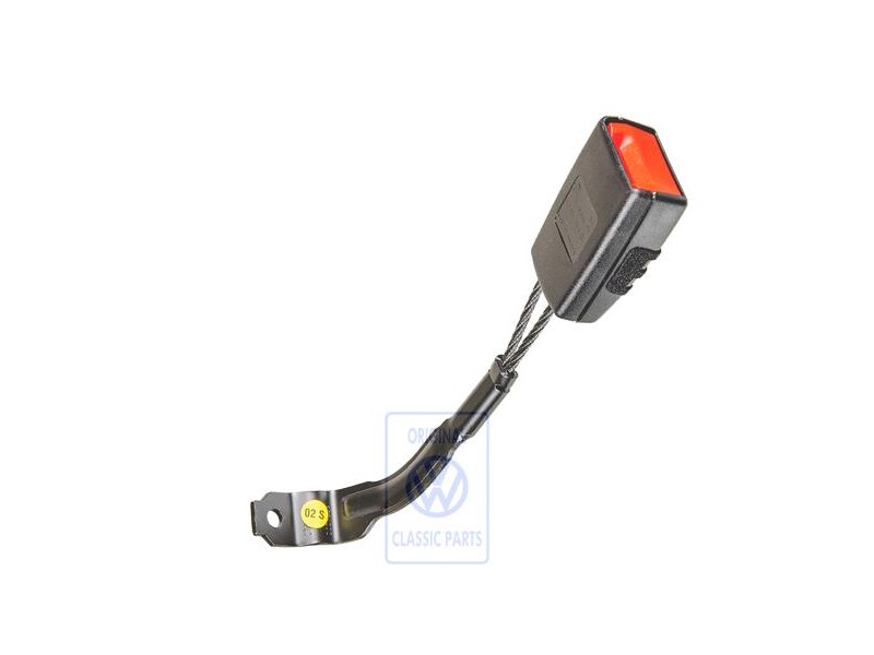 Original VW Belt Latch Satin Black/Fire Red - 1K3857755A QVZ