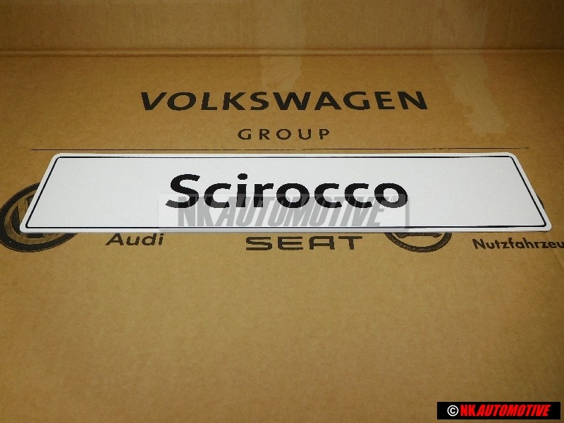 Original VW Scirocco Number Plate (Self-Adhesive) - 1K8071801B