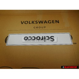 Original VW Scirocco Number Plate (Self-Adhesive) - 1K8071801B