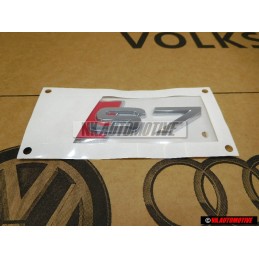 Original Audi S7 Rear Badge Emblem Chrome Red - 4G8853735 2ZZ