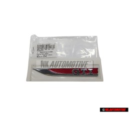 Original VW GTI Side Badge Emblem Chrome Red - 5G0853688ASJZQ