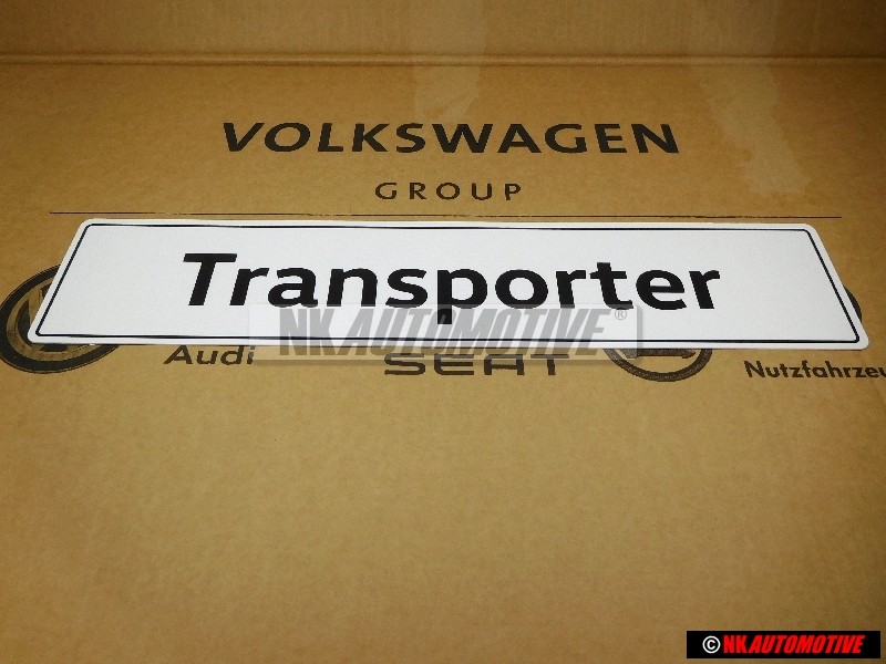 Original VW Transporter Number Plate (Self-Adhesive) - 7E0071801A