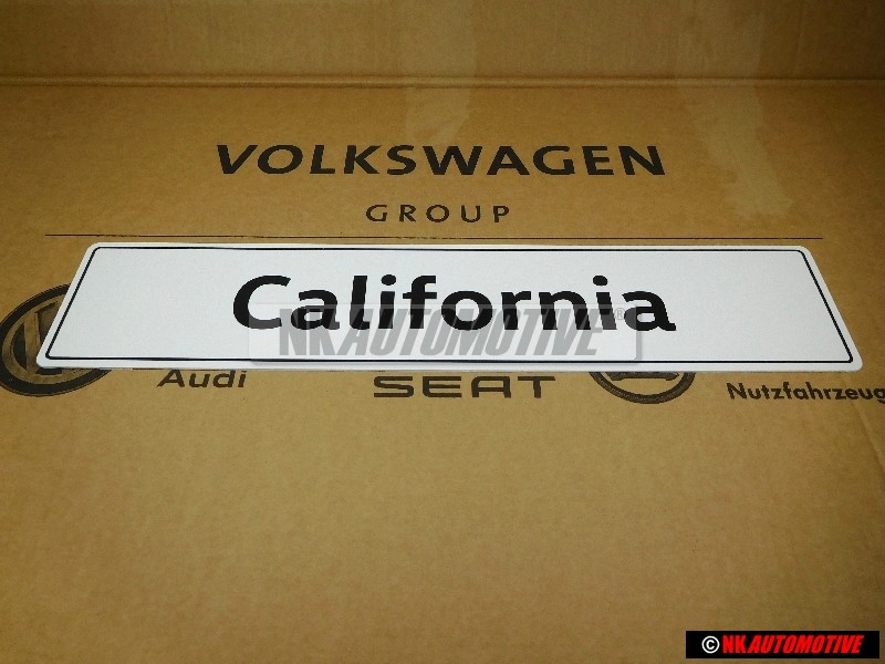Original VW California Number Plate (Self-Adhesive) - 7H7071801A
