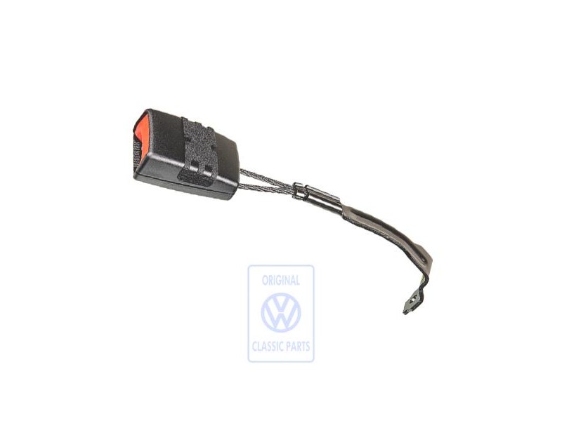 Original VW Belt Latch Satin Black/Fire Red - 1K3857756 QVZ