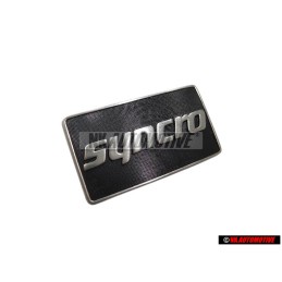 Original VW SYNCRO Side Badge Emblem Satin Black/Chrome Special - 191853688K GX2
