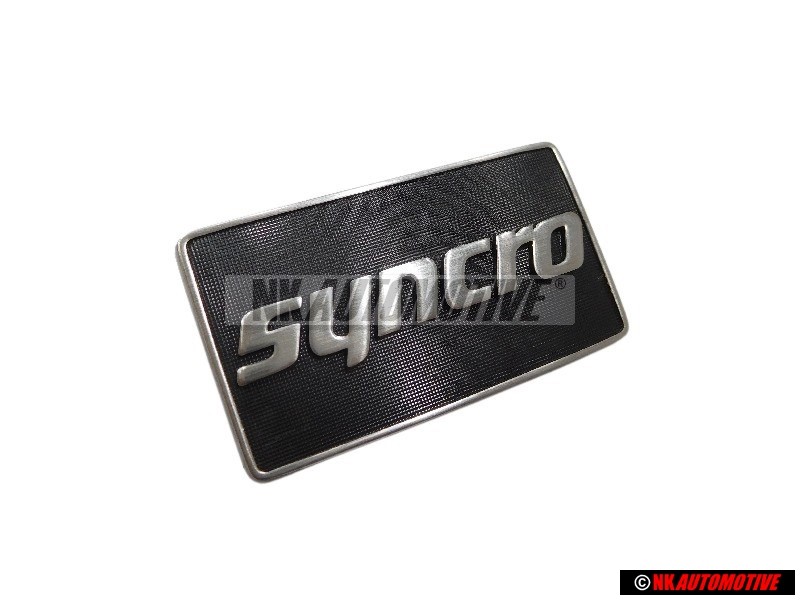 Original VW SYNCRO Side Badge Emblem Satin Black/Chrome Special - 191853688K GX2