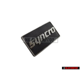 Original VW SYNCRO Side Badge Emblem Satin Black/Chrome Special - 191853688K GX2