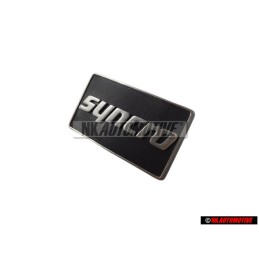 Original VW SYNCRO Side Badge Emblem Satin Black/Chrome Special - 191853688K GX2