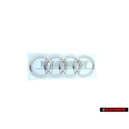 Original Audi Rings Rear Boot Badge Emblem Chrome - 8W9853742 2ZZ