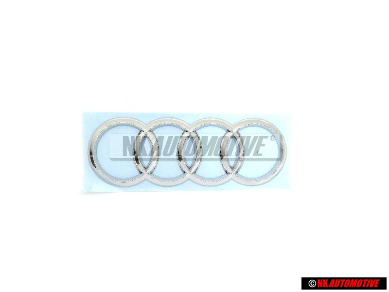 Original Audi Rings Rear Boot Badge Emblem Chrome - 8W9853742 2ZZ