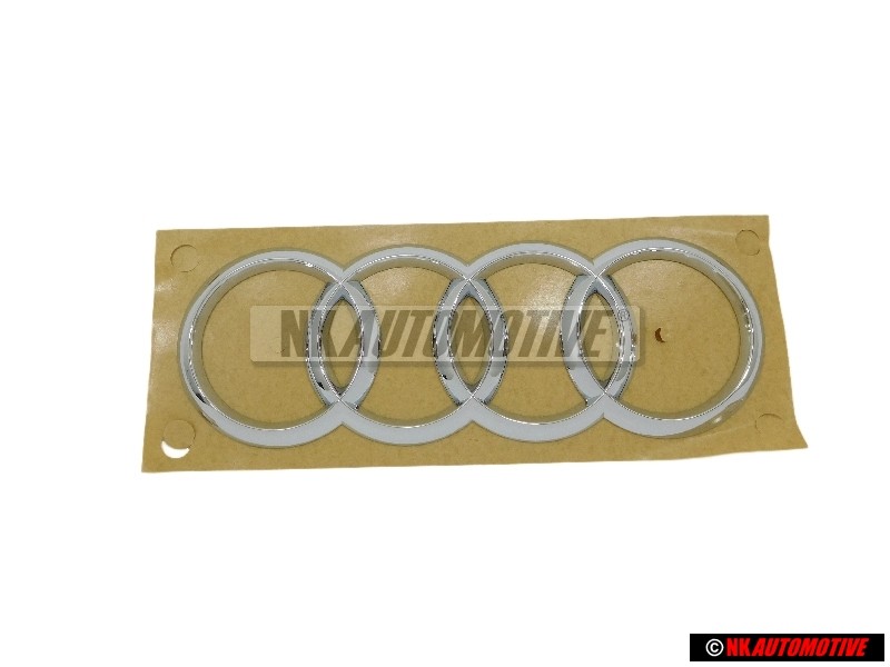 Original Audi Rings Rear Boot Badge Emblem Chrome - 4G9853742 2ZZ