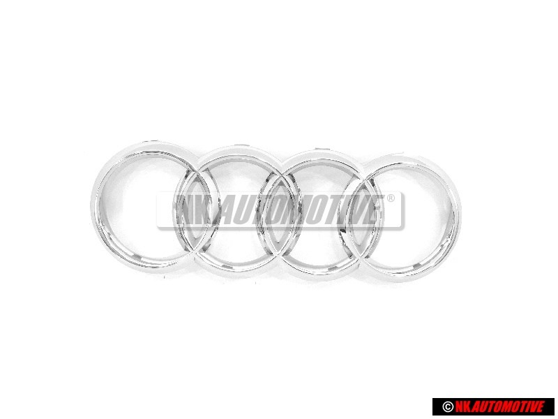 Original Audi Rings Front Grill Badge Emblem Chrome - 4K8853605 2ZZ