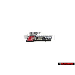 Original Audi RS7 Front Grill Badge Emblem Black Chrome Red - 4K8853736B 2ZZ