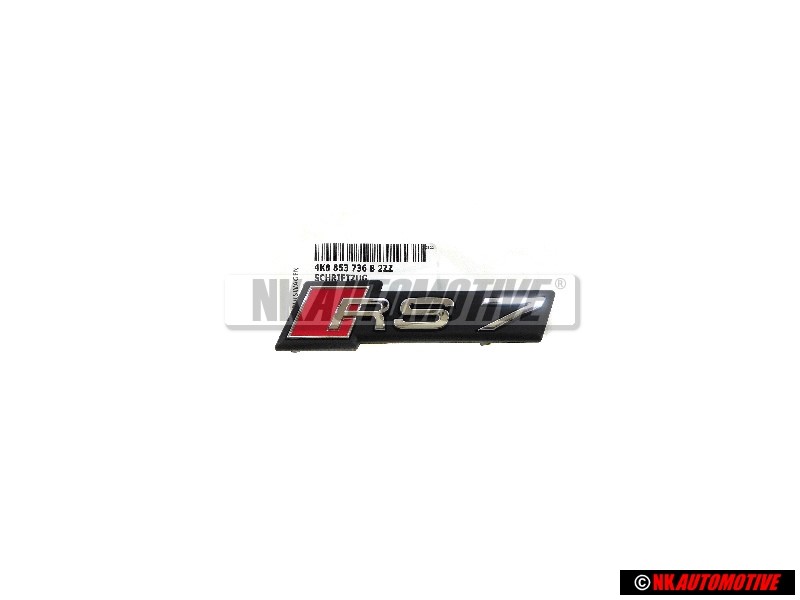 Original Audi RS7 Front Grill Badge Emblem Black Chrome Red - 4K8853736B 2ZZ