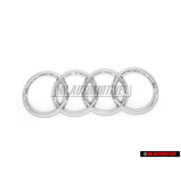 Original Audi Rings Rear Boot Badge Emblem Chrome - 4K8853742 2ZZ