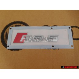 Original Audi RS5 Rear Boot Badge Emblem Chrome Red - 8T0853740