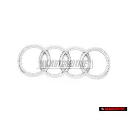 Original Audi Rings Rear Boot Badge Emblem Chrome - 8W8853742 2ZZ