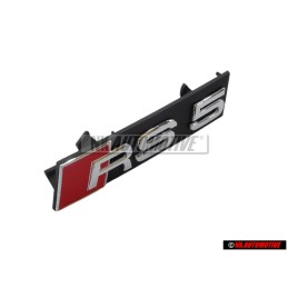 Original Audi RS5 Front Grill Badge Emblem Black Chrome Red - 8T0853736F 2ZZ