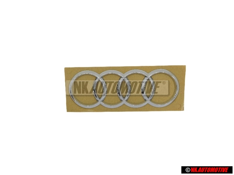 Original Audi Rings Rear Boot Badge Emblem Chrome - 8T0853742D 2ZZ