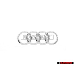 Original Audi Rings Rear Boot Badge Emblem Chrome - 4H0853742A 2ZZ