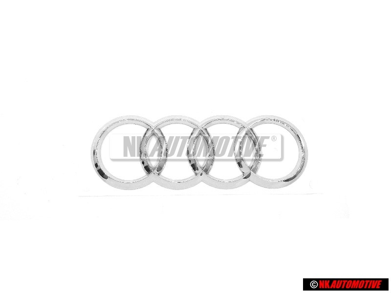 Original Audi Rings Rear Boot Badge Emblem Chrome - 4H0853742A 2ZZ