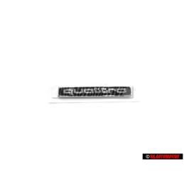 Original Audi QUATTRO Rear Boot Badge Emblem Black Chrome - 8R0853737A 2ZZ