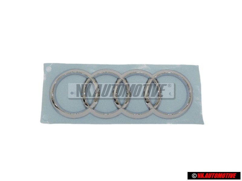 Original Audi Rings Rear Boot Badge Emblem Chrome - 8V0853742 2ZZ