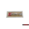 Original Audi RS3 Rear Boot Badge Emblem Chrome Red - 8P0853740 2ZZ