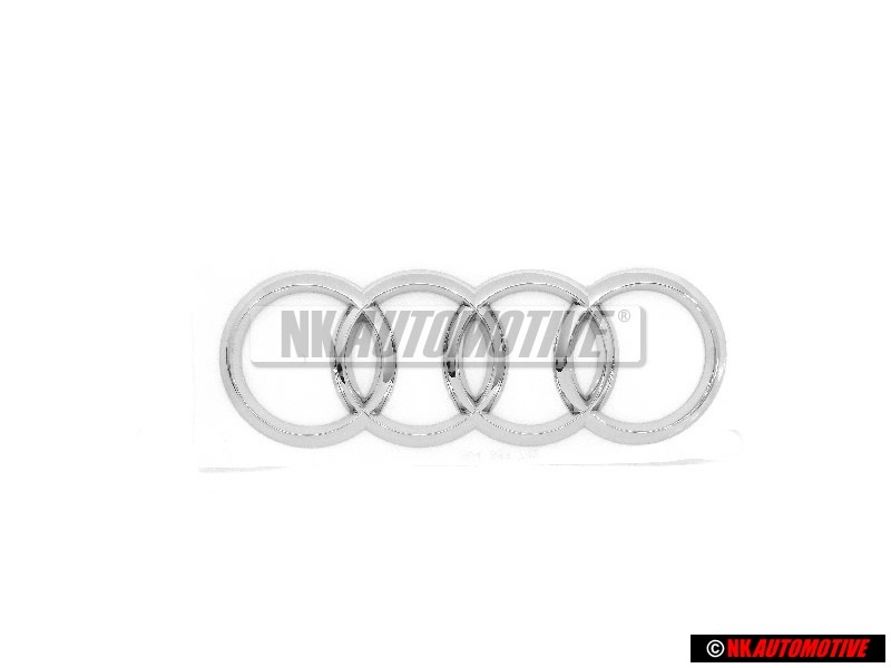 Original Audi Rings Rear Boot Badge Emblem Chrome - 8V4853742 2ZZ