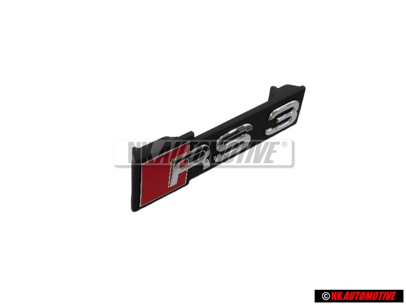 Original Audi RS3 Front Grill Badge Emblem Black Chrome Red - 8V5853736B 2ZZ