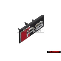 Original Audi RS Q3 Front Grill Badge Emblem Black Chrome Red - 8U0853736A 2ZZ