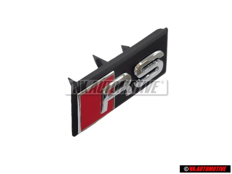 Original Audi RS Q3 Front Grill Badge Emblem Black Chrome Red - 8U0853736A 2ZZ