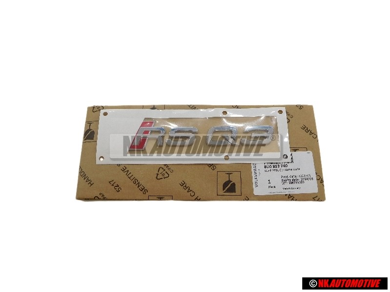 Original Audi RS Q3 Rear Boot Badge Emblem Chrome Red - 8U0853740