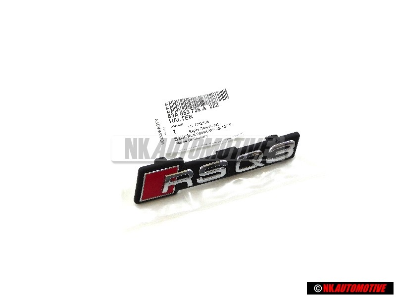 Original Audi RSQ3 Front Grill Badge Emblem Black Chrome Red - 83A853736A 2ZZ