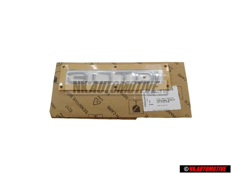 Original Audi 3.0 TDI Rear Boot Badge Emblem Chrome - 4E0853743G 2ZZ