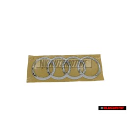 Original Audi Rings Rear Boot Badge Emblem Chrome - 4H0853742B 2ZZ