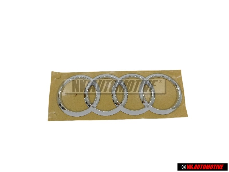 Original Audi Rings Rear Boot Badge Emblem Chrome - 4H0853742B 2ZZ