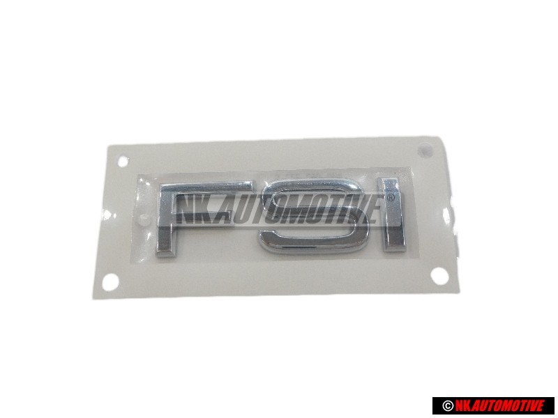 Original Audi FSI Rear Boot Badge Emblem Chrome - 4H0853737C 2ZZ