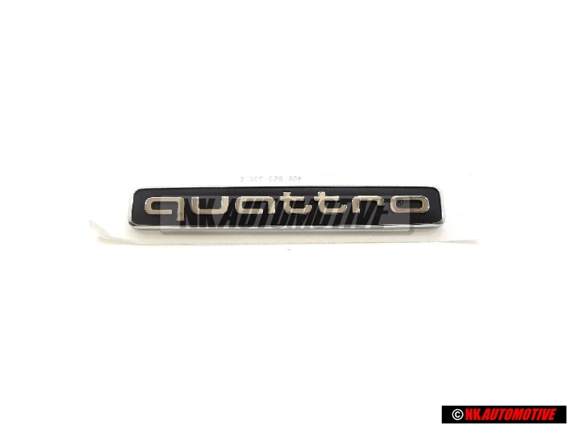 Original Audi QUATTRO Front Grill Badge Emblem Black Chrome - 4G0853736E 2ZZ