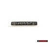Original Audi QUATTRO Front Grill Badge Emblem Black Chrome - 4G0853736E 2ZZ